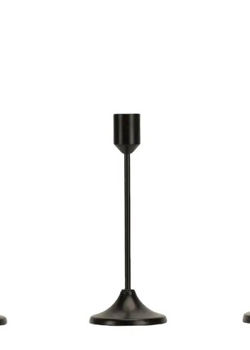Ikea Siyah Metal 3'lü Mumluk Seti