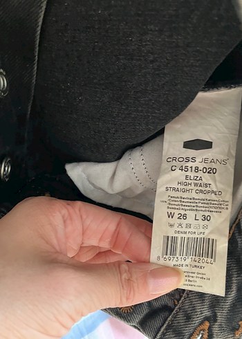 Düz kesim gri Kadın Kot Pantolon - Görsel 3