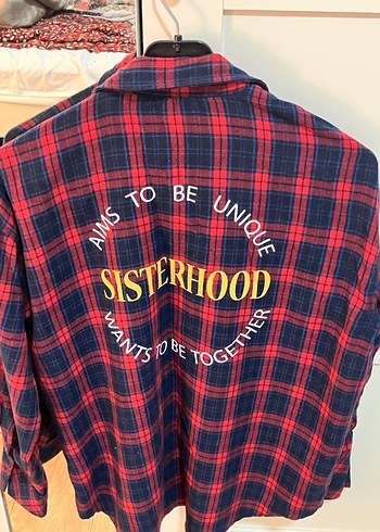 Kırmızı Ekose Kadın Gömlek - Görsel 3