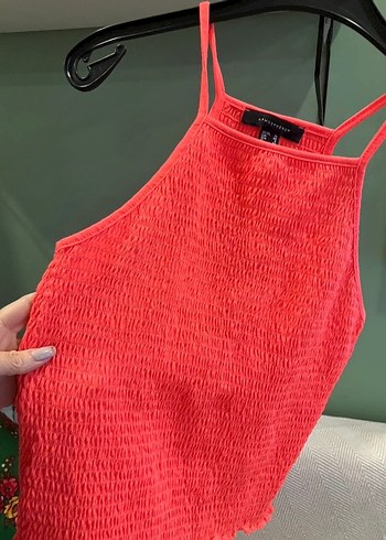 Kırmızı Örme Mini Atlet - Görsel 3