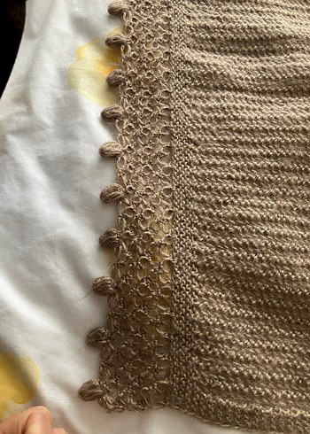 Bej Örgü Kadın Şal - Görsel 4