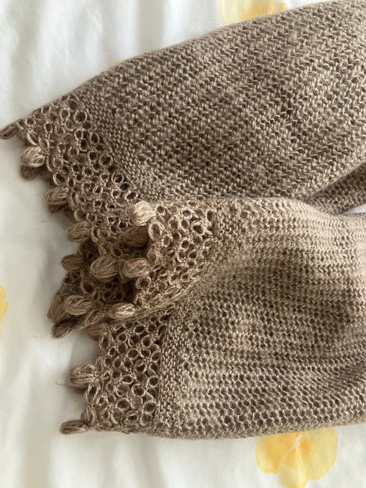 Bej Örgü Kadın Şal - Görsel 2