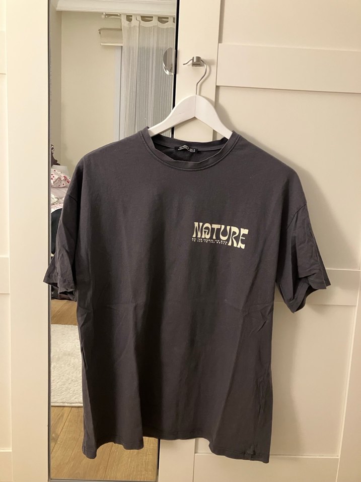 Siyah Nature Baskılı Kadın Tişört - Görsel 5