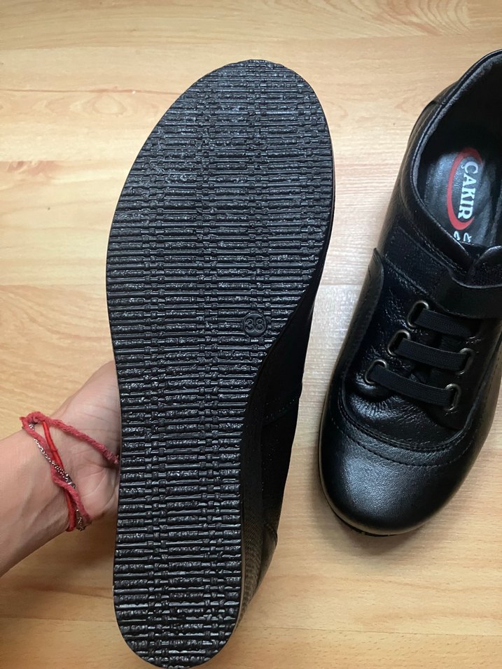 Tokalı Siyah deri Ayakkabısı - Görsel 4