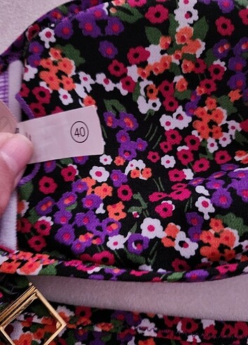 40 Beden mor Renk Bikini takımı