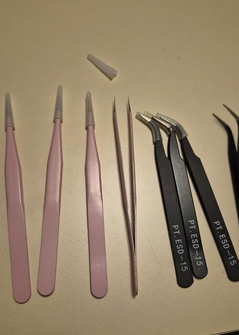 Pembe ve Siyah Kirpik Cımbız Seti - Görsel 2