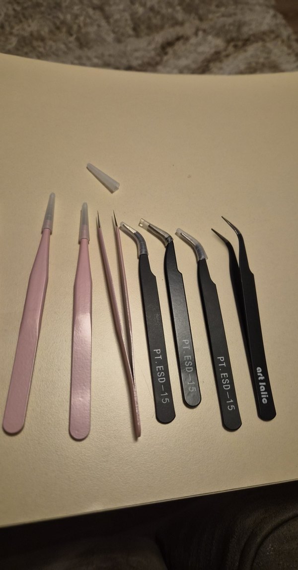 Pembe ve Siyah Kirpik Cımbız Seti - Görsel 5