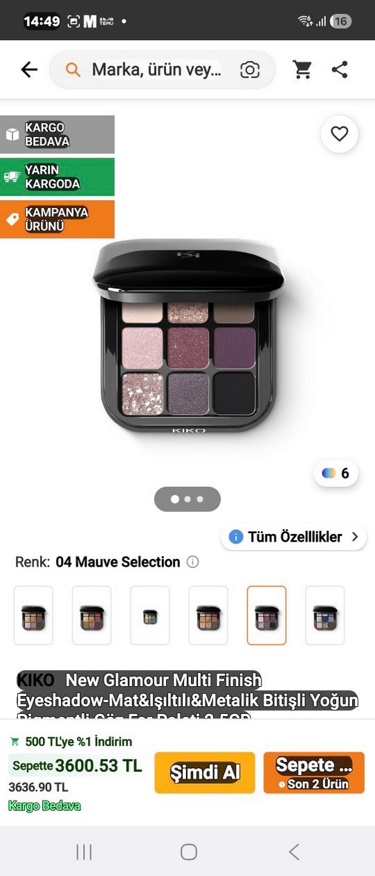 KIKO Milano Çoklu Göz Farı Paleti - Mor Tonlar - Görsel 3