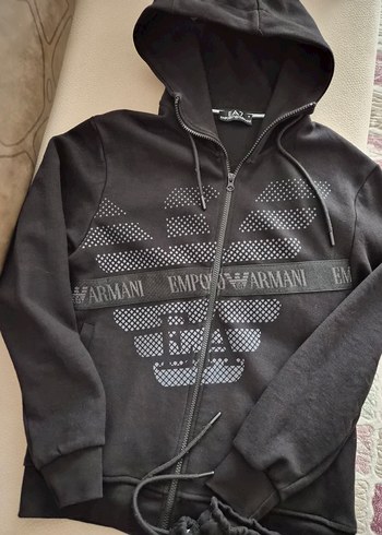 Siyah Erkek  Fermuarlı Eşofman Takımı - Görsel 5