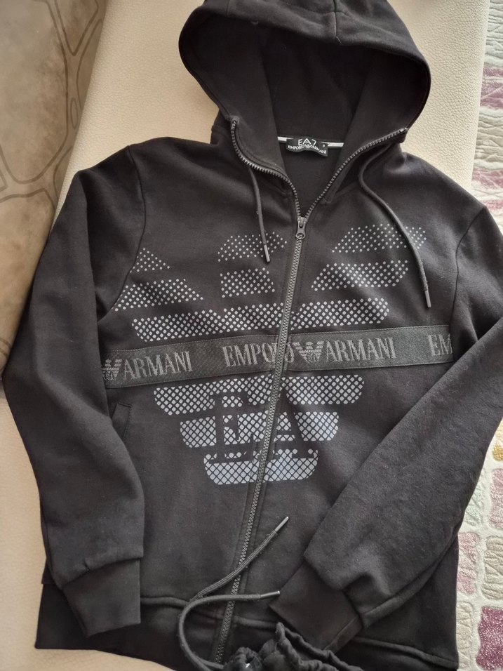 Siyah Erkek  Fermuarlı Eşofman Takımı - Görsel 5