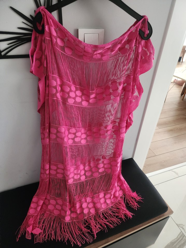 Pembe Bohem Tarzı Kadın Pareo - Görsel 2