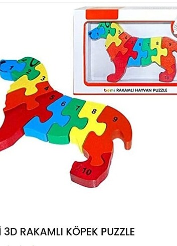 3D Rakamlı köpek puzzle