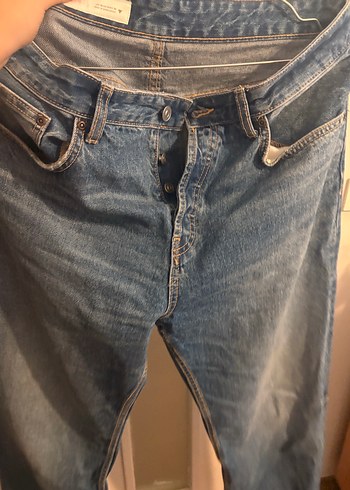 40 Beden Düğmeli Rahat Kesim Midi Kot Pantolon