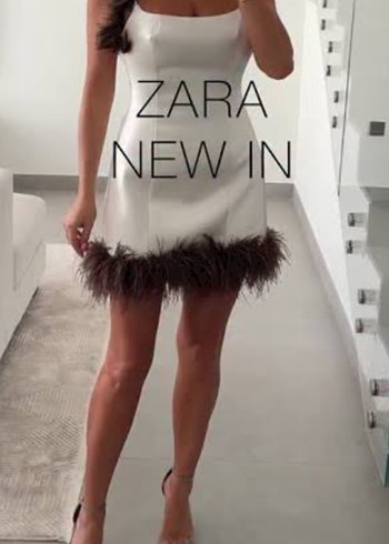 Zara Beyaz Mini Elbise