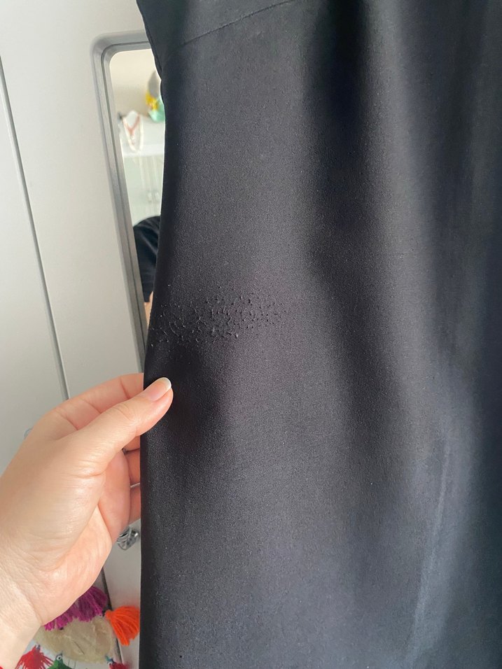Siyah Kolsuz Dik Kesim Elbise — görsel 4/5