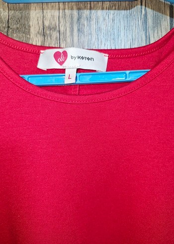 Kırmızı Uzun Kollu Fırfırlı Mini Elbise - Görsel 4