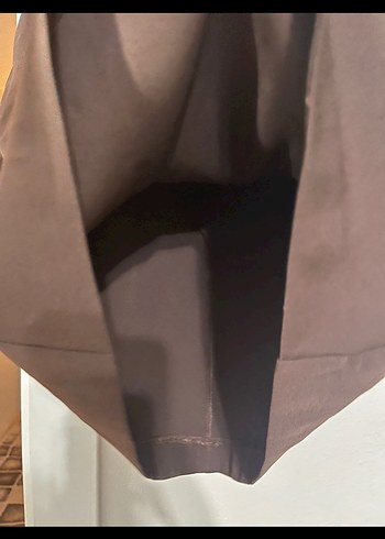 Kahverengi straplez elbise - Görsel 5