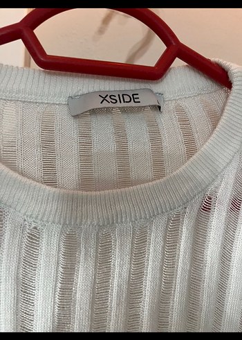 Beyaz Triko Uzun Kollu Kadın transparan - Görsel 4