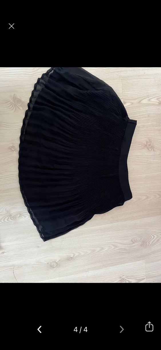 Pilili Siyah Mini Etek - Görsel 3