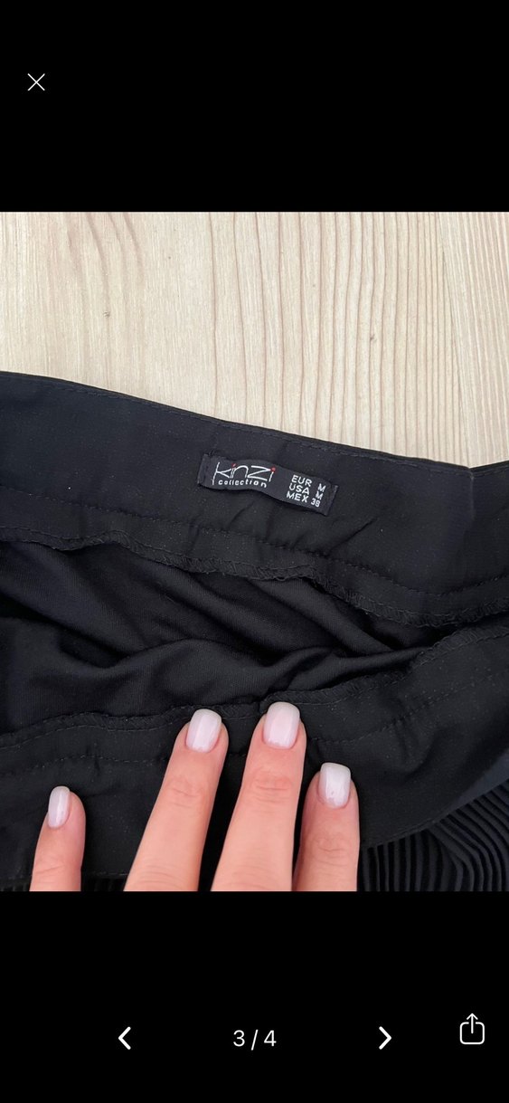 Pilili Siyah Mini Etek - Görsel 2