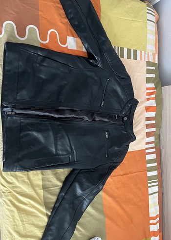 Zara Siyah Deri Biker Ceket