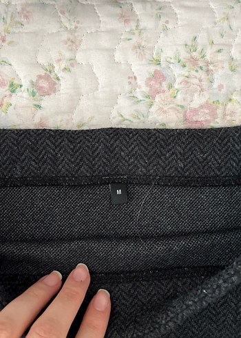 Gri Midi Kadın Mini Etek - Görsel 2