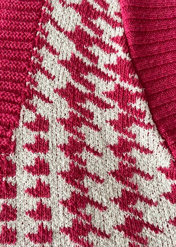 Kadın Pembe V Yaka Örgü Süveter - Görsel 3