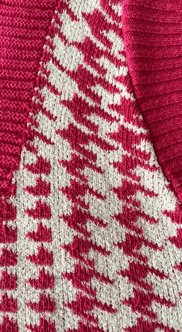 Kadın Pembe V Yaka Örgü Süveter - Görsel 3