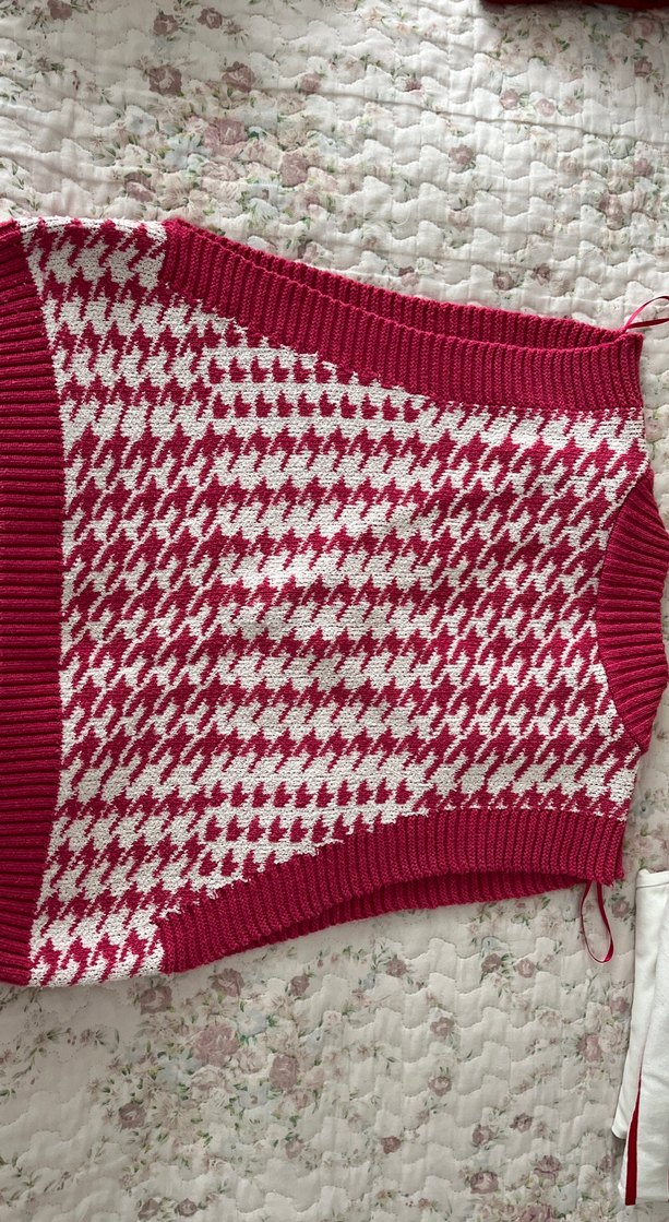 Kadın Pembe V Yaka Örgü Süveter - Görsel 4