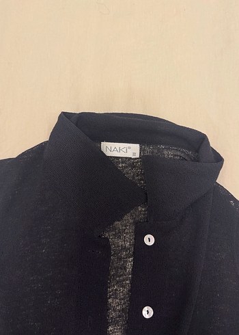 Zara Düğmeli Siyah Kolsuz Keten Yelek
