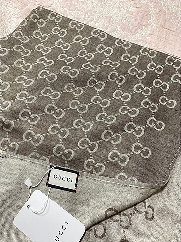  Beden kahverengi Renk Gucci yün ipek şal