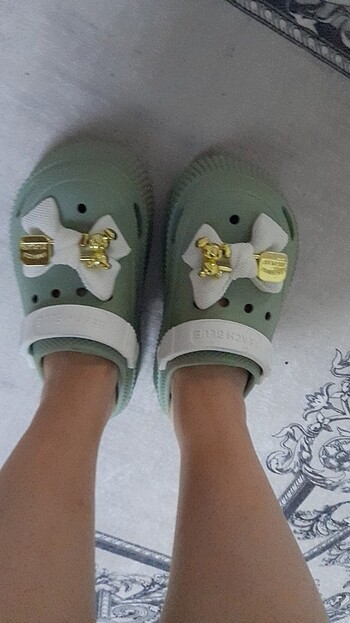 38 Beden yeşil Renk Crocs terlik