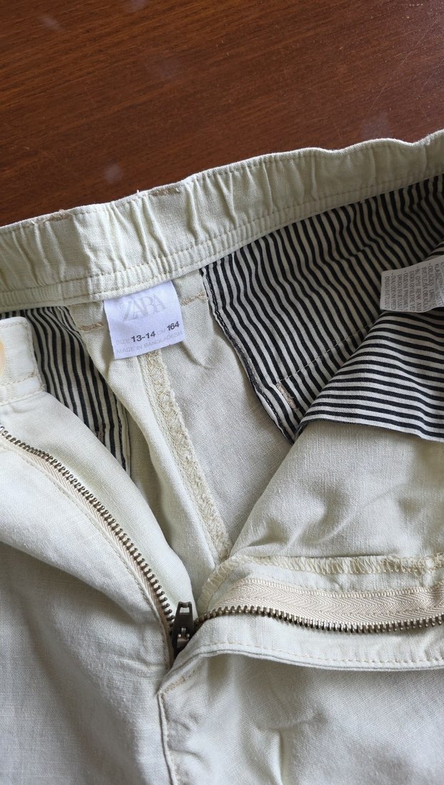 13-14 yaş Zara keten şort - Görsel 2