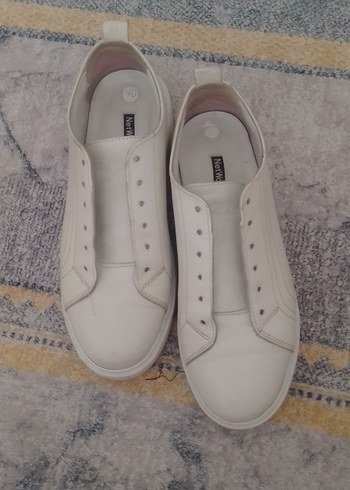 Beyaz Minimalist Kadın Sneakers network