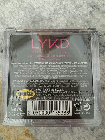  Beden Renk Lykd far paleti- eyeshadow palette 250