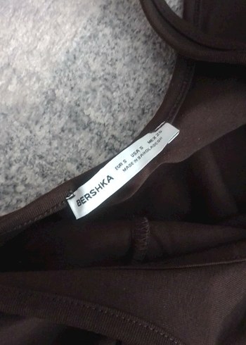 s Beden Siyah Kadın Uzun Dar Kesim Elbise bershka