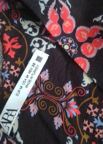 Zara Bohem Çok Renkli Midi Elbise