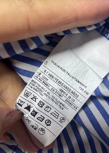 Benetton Çizgili Erkek Çocuk Uzun Kollu Gömlek