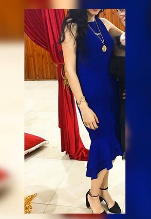 Şık mavi elbise