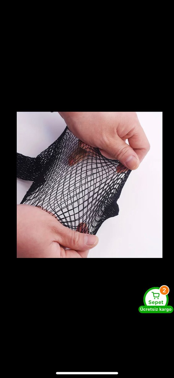 Dantel Detaylı Siyah ve Beyaz File Çorap - Görsel 2