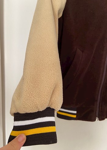 Kahverengi Çocuk kolej ceket - Görsel 3