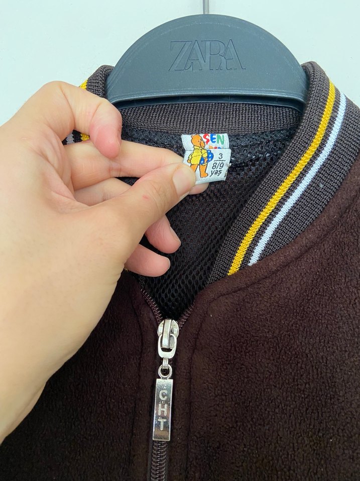 Kahverengi Çocuk kolej ceket - Görsel 2