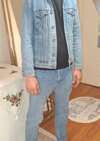 Koton Acik Mavi Denim Ceket