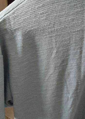 xl Beden Gri Keten Erkek Kısa Kollu Gömlek