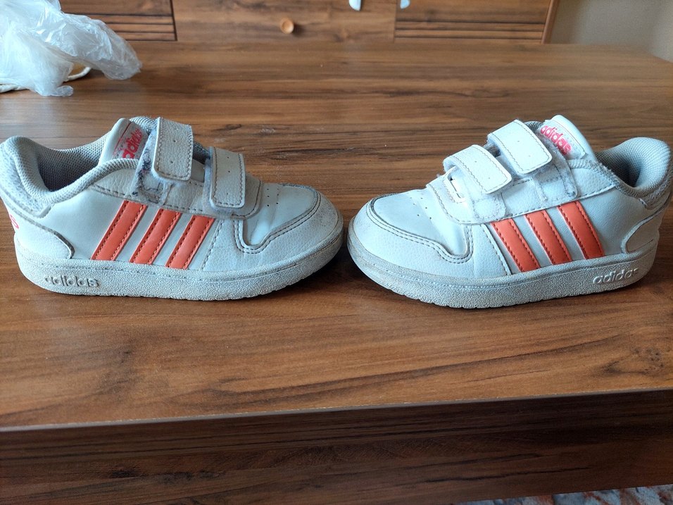 Kız Çocuk Beyaz Adidas Spor Ayakkabı - Görsel 3