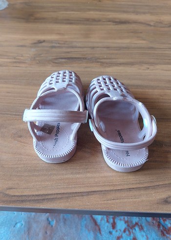 Kız Çocuk Bej Tokalı Sandalet - Görsel 4