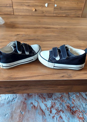 Çocuk Siyah Cırtlı Spor Ayakkabı - Görsel 5