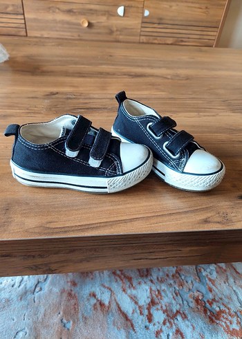 Çocuk Siyah Cırtlı Spor Ayakkabı - Görsel 4