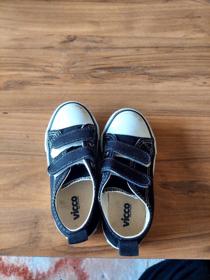 Çocuk Siyah Cırtlı Spor Ayakkabı - Görsel 3