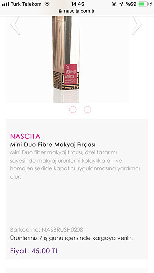 Nascita for make-up addicts serisinden 208numaralı mini duo fibe